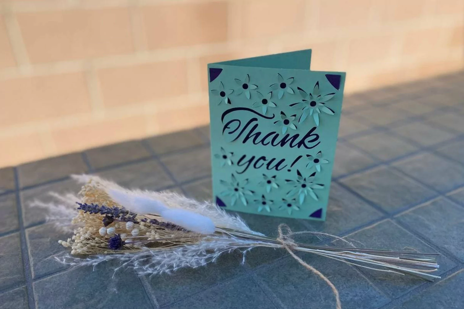 Pop Up Thank you cut card, SVG template file for Cricut Joy. product image 1