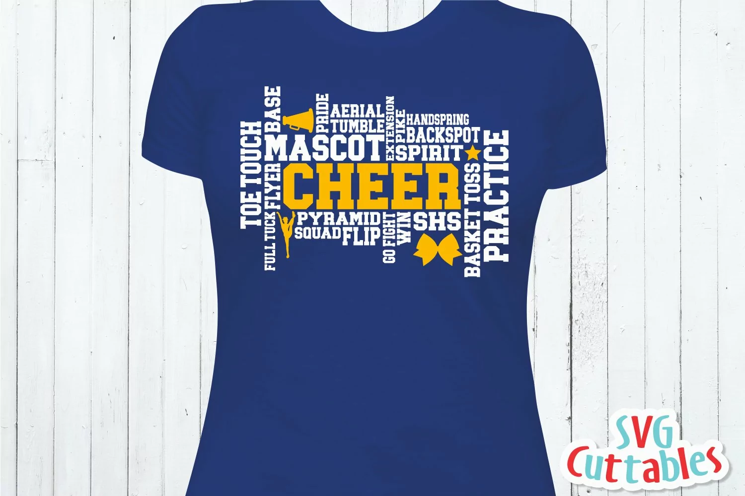 Cheer SVG | Cheer Word Art SVG | Shirt Design product image 1