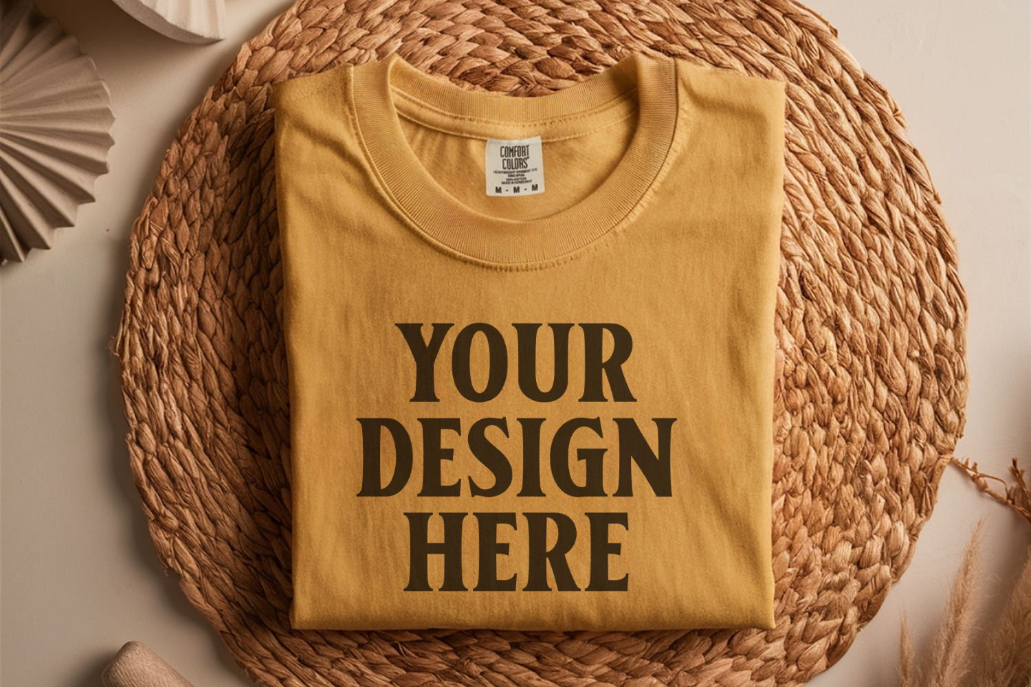 Monarch Comfort Colors 1717 Folded Tshirt Mockups product image 1