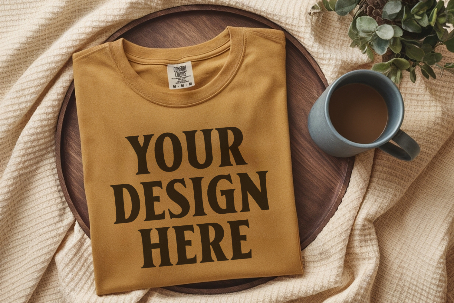 Monarch Comfort Colors 1717 Folded Tshirt Mockups product image 1