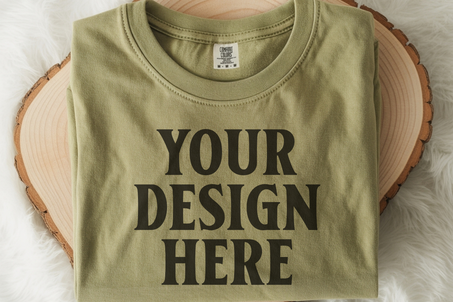 Moss Comfort Colors 1717 Folded Tshirt Mockups product image 1