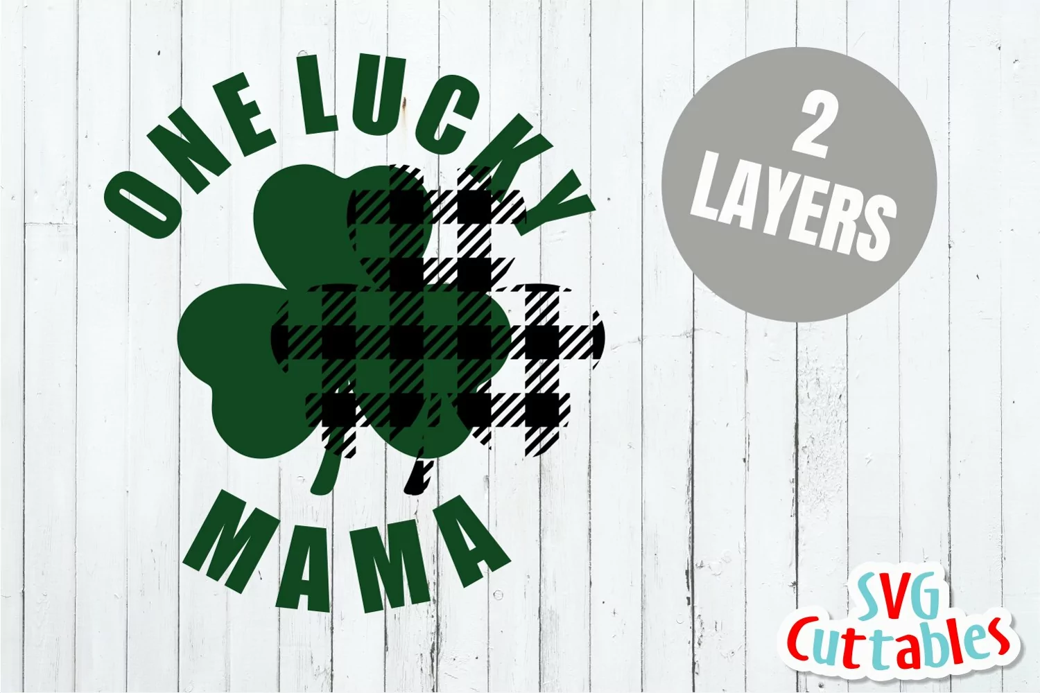 St. Patrick's Day SVG | One Lucky Mama | Shirt Design product image 1