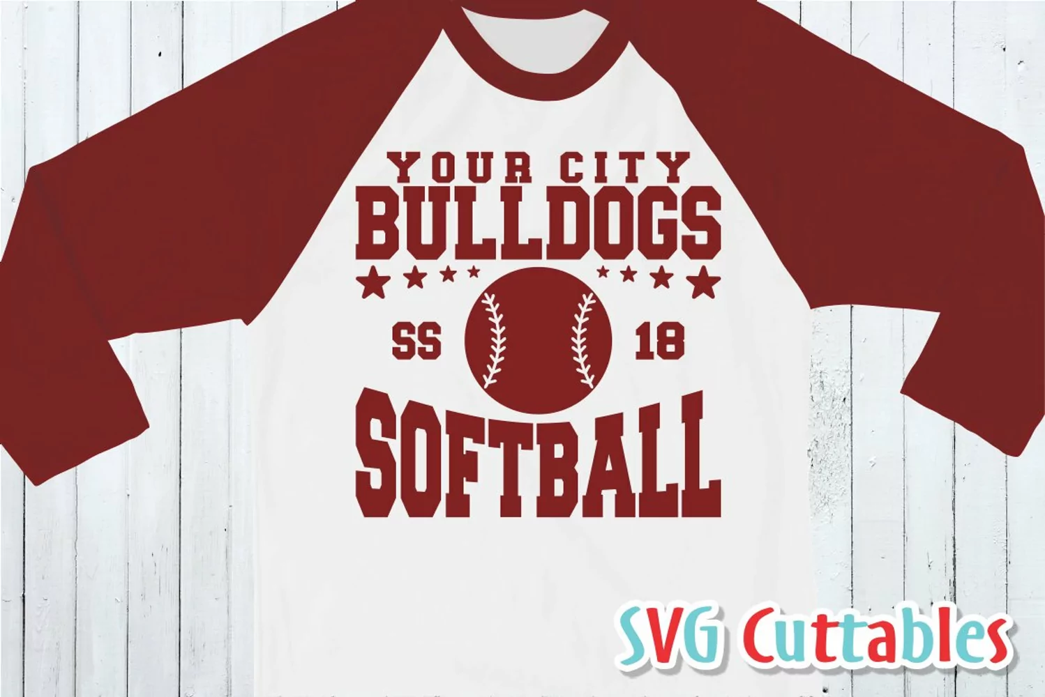 Softball SVG Template 001 | Shirt Design product image 1