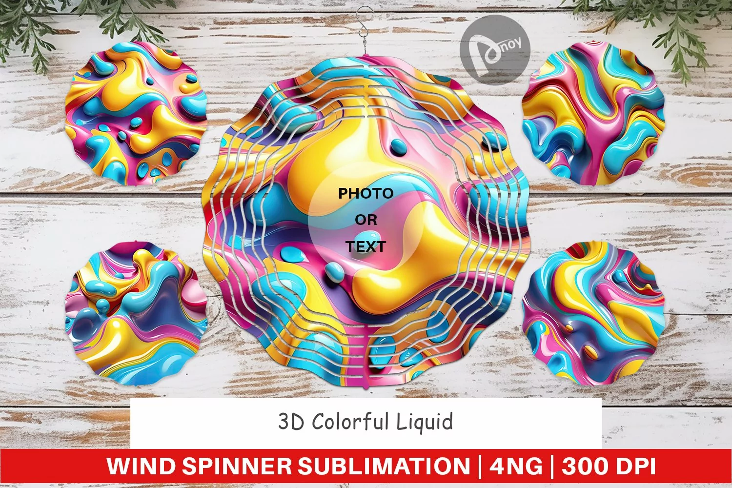 Wind Spinner 3D Colorful Liquid product image 1