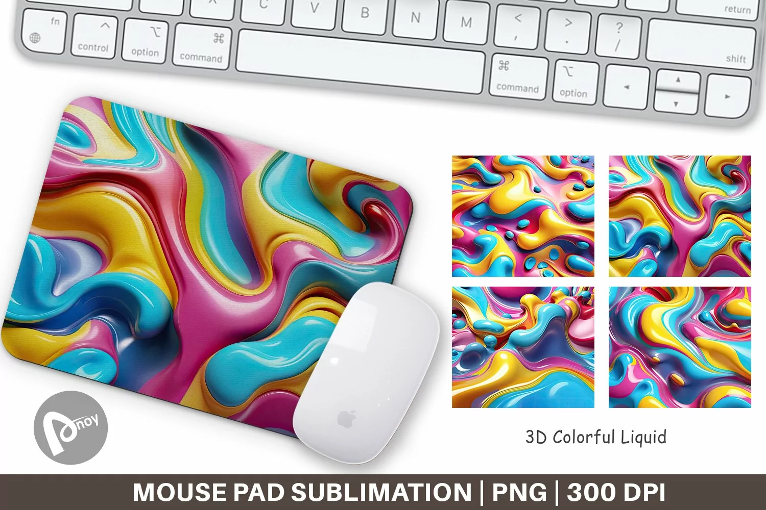 Mouse Pad 3D Colorful Liquid product image 1