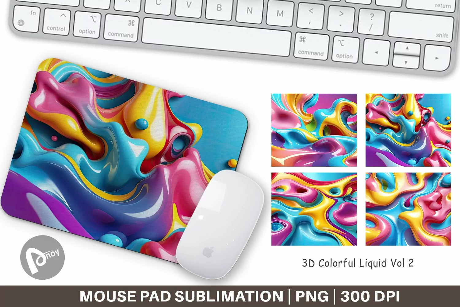 Mouse Pad 3D Colorful Liquid product image 1
