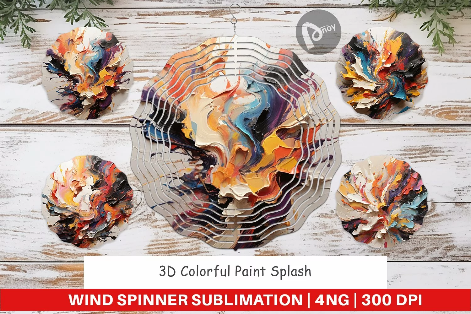 Wind Spinner 3D Paint Splashes product image 1