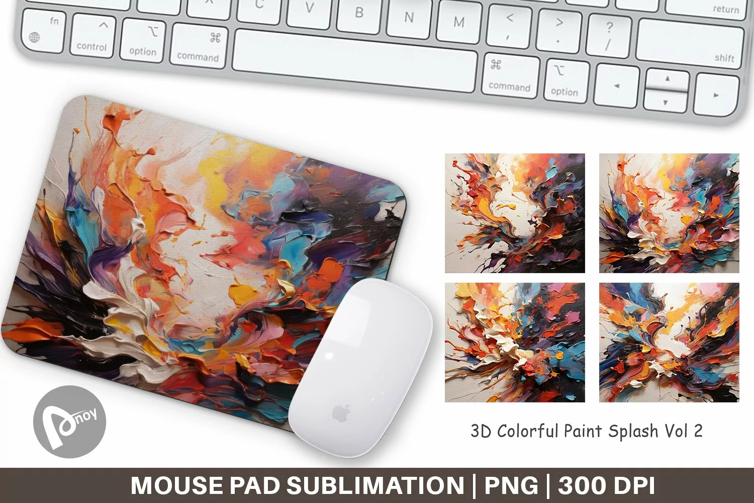 Mouse Pad 3D Paint Splashes product image 1