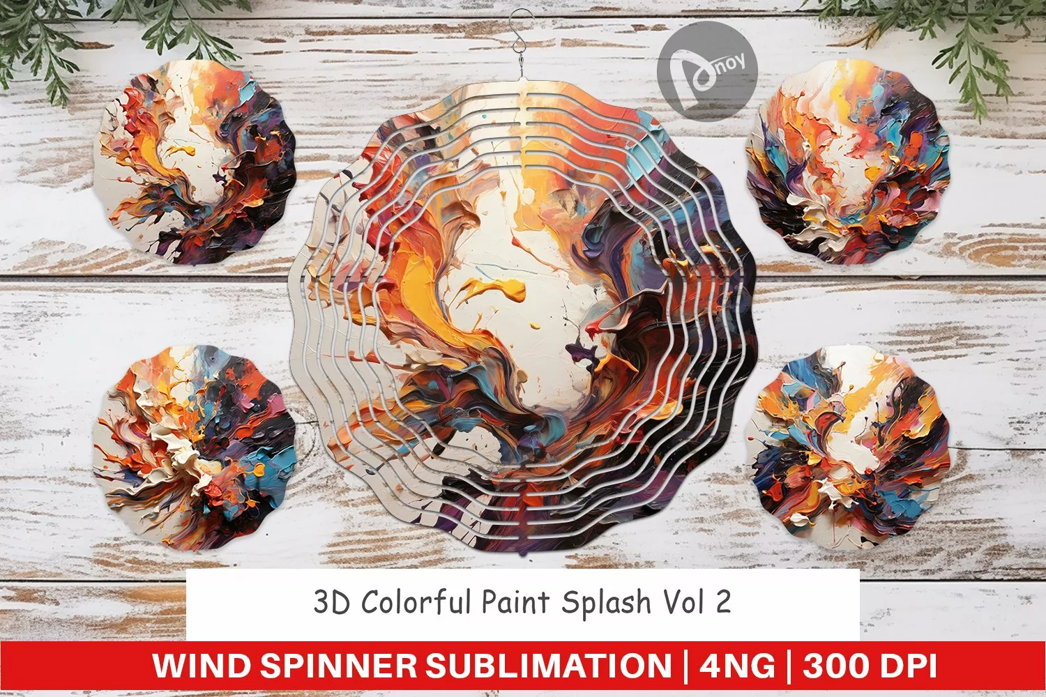 Wind Spinner 3D Paint Splashes product image 1