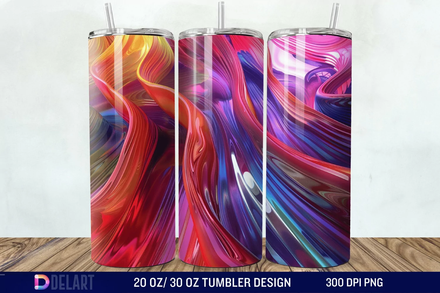 3D colorful Tumbler Wrap product image 1