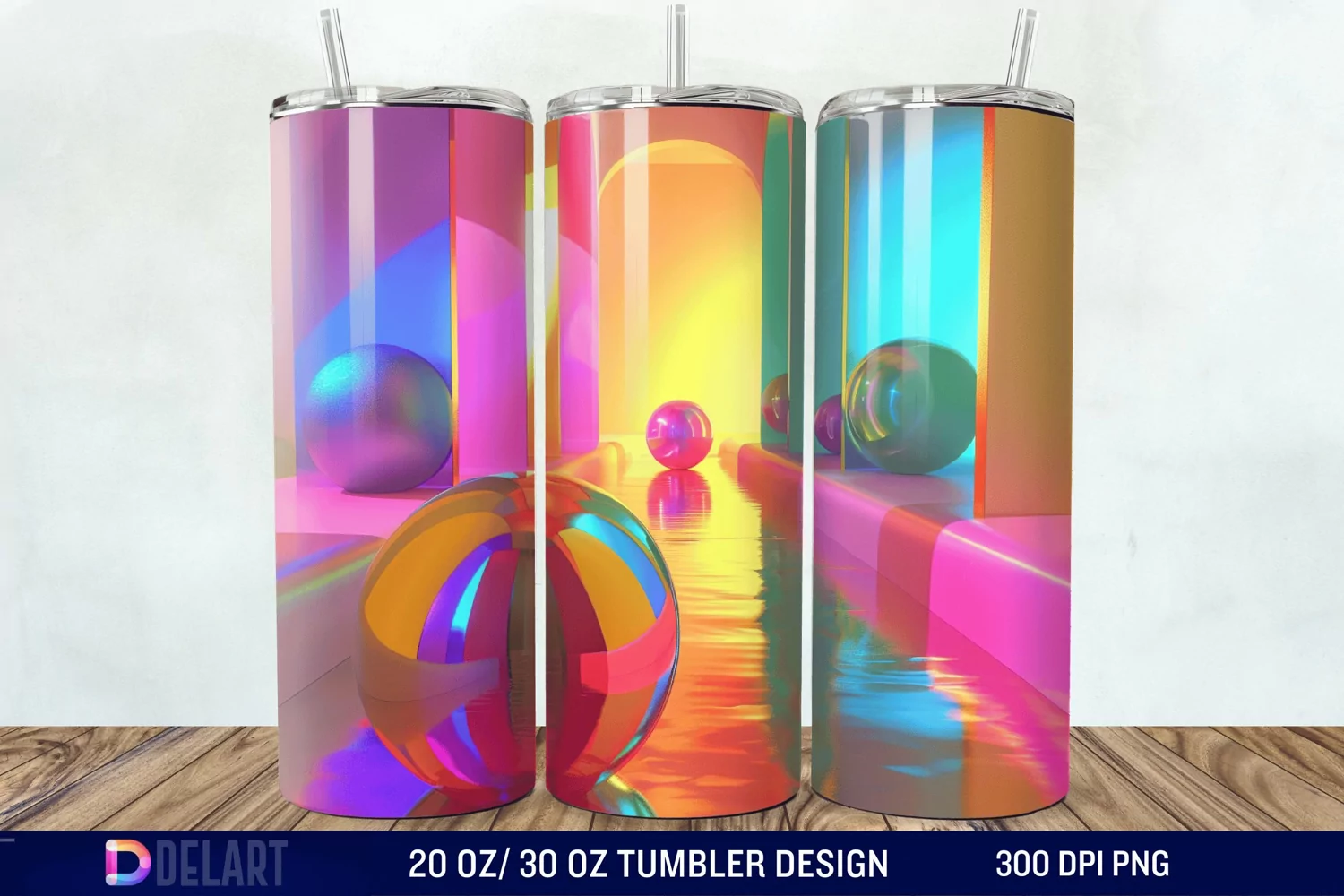 3D colorful Tumbler Wrap product image 1