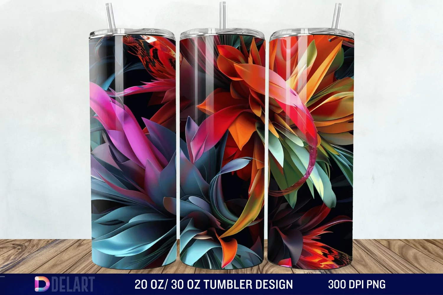 3D colorful Tumbler Wrap product image 1
