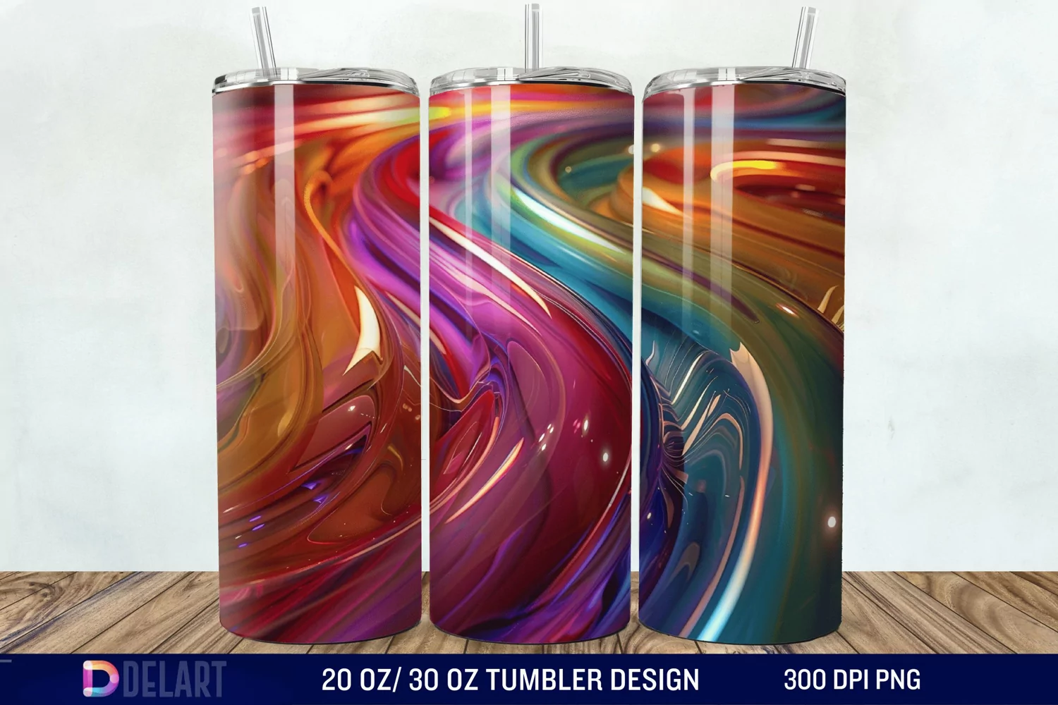3D colorful Tumbler Wrap product image 1