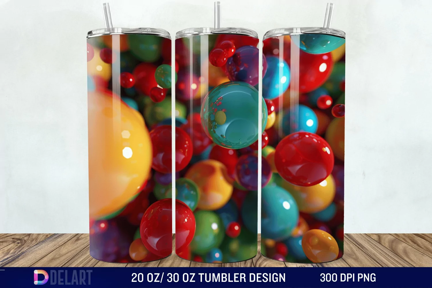 3D colorful Tumbler Wrap product image 1