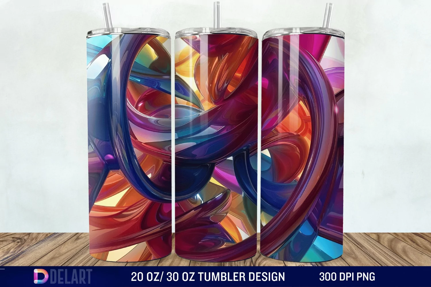 3D colorful Tumbler Wrap product image 1