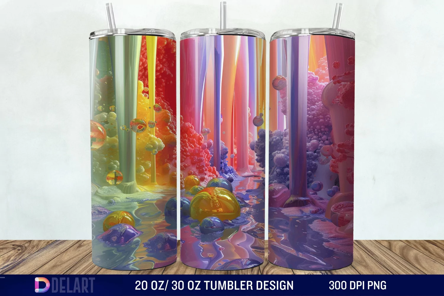 3D colorful Tumbler Wrap product image 1
