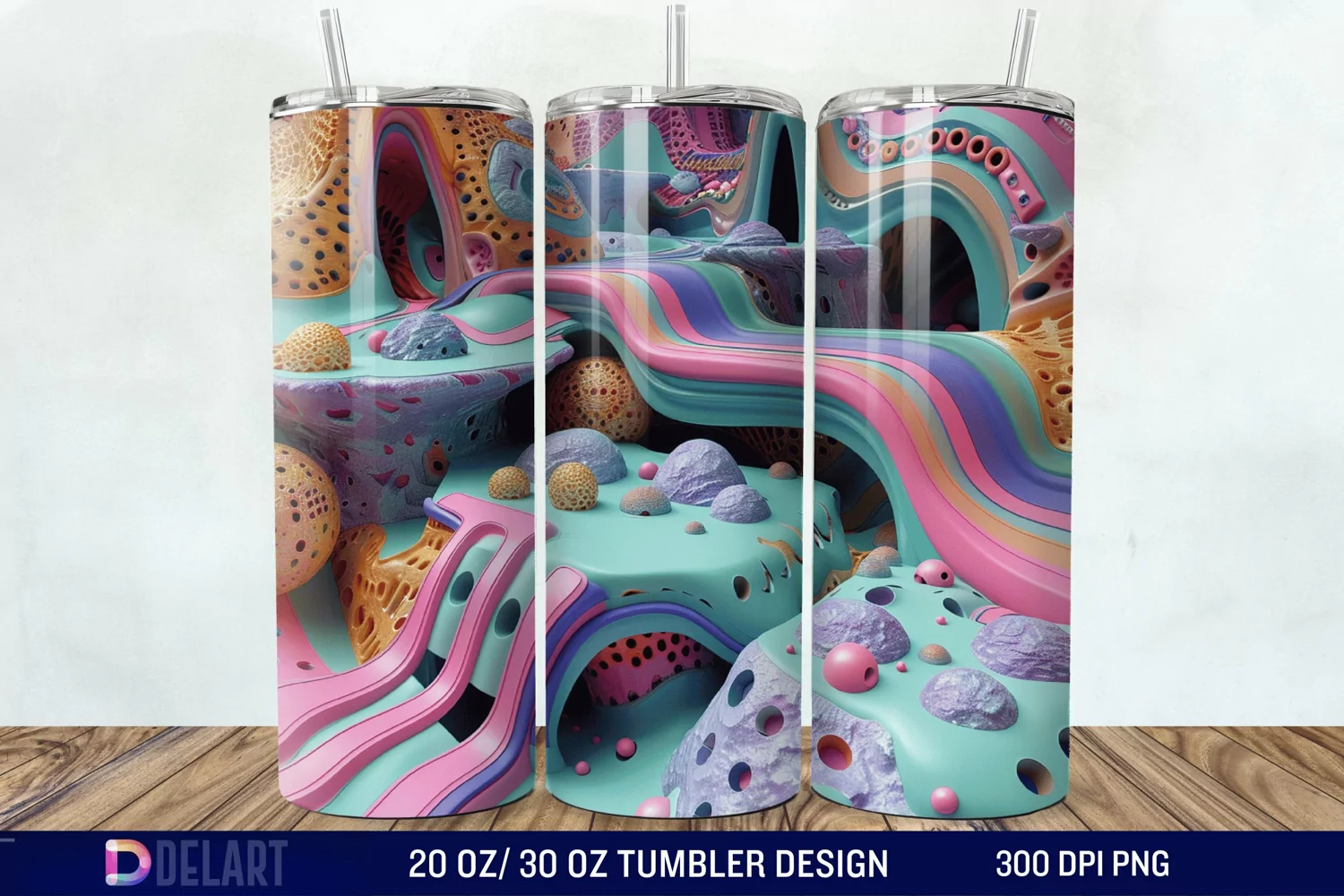 3D colorful Tumbler Wrap product image 1
