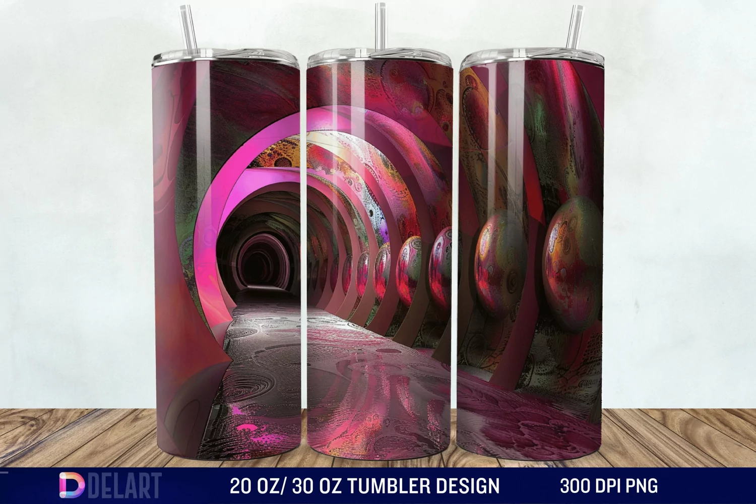 3D colorful Tumbler Wrap product image 1