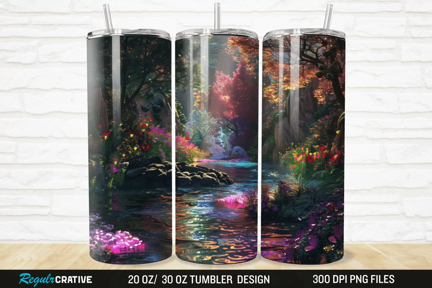 3D Forest Landscape 20/30oz Skinny Tumbler product image 1