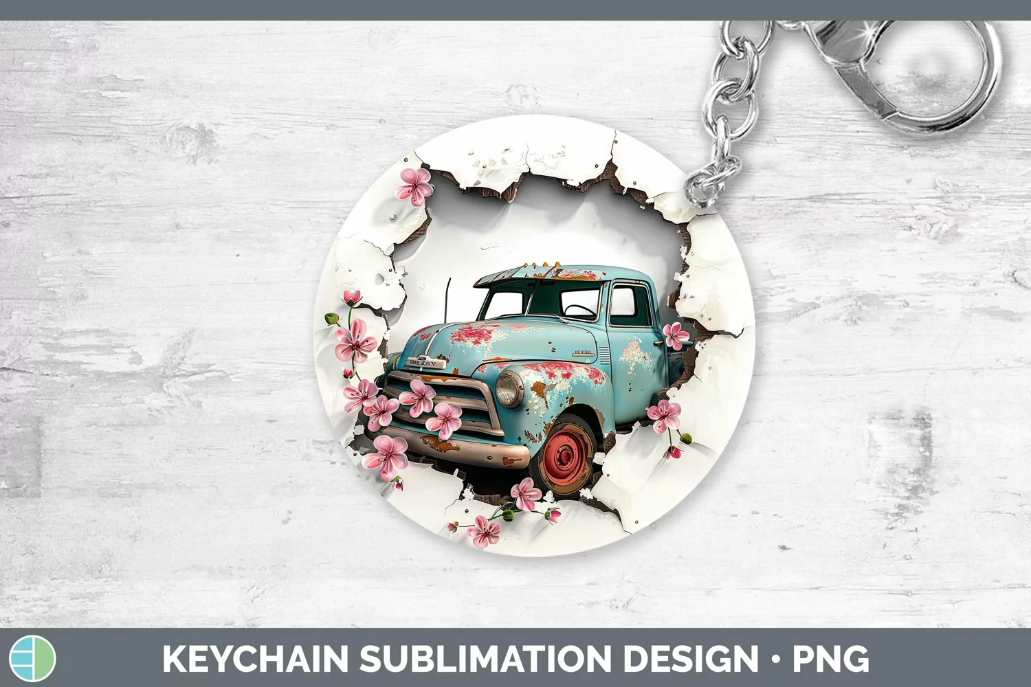 Gorgeous3D Hole in the Wall Keychain design.