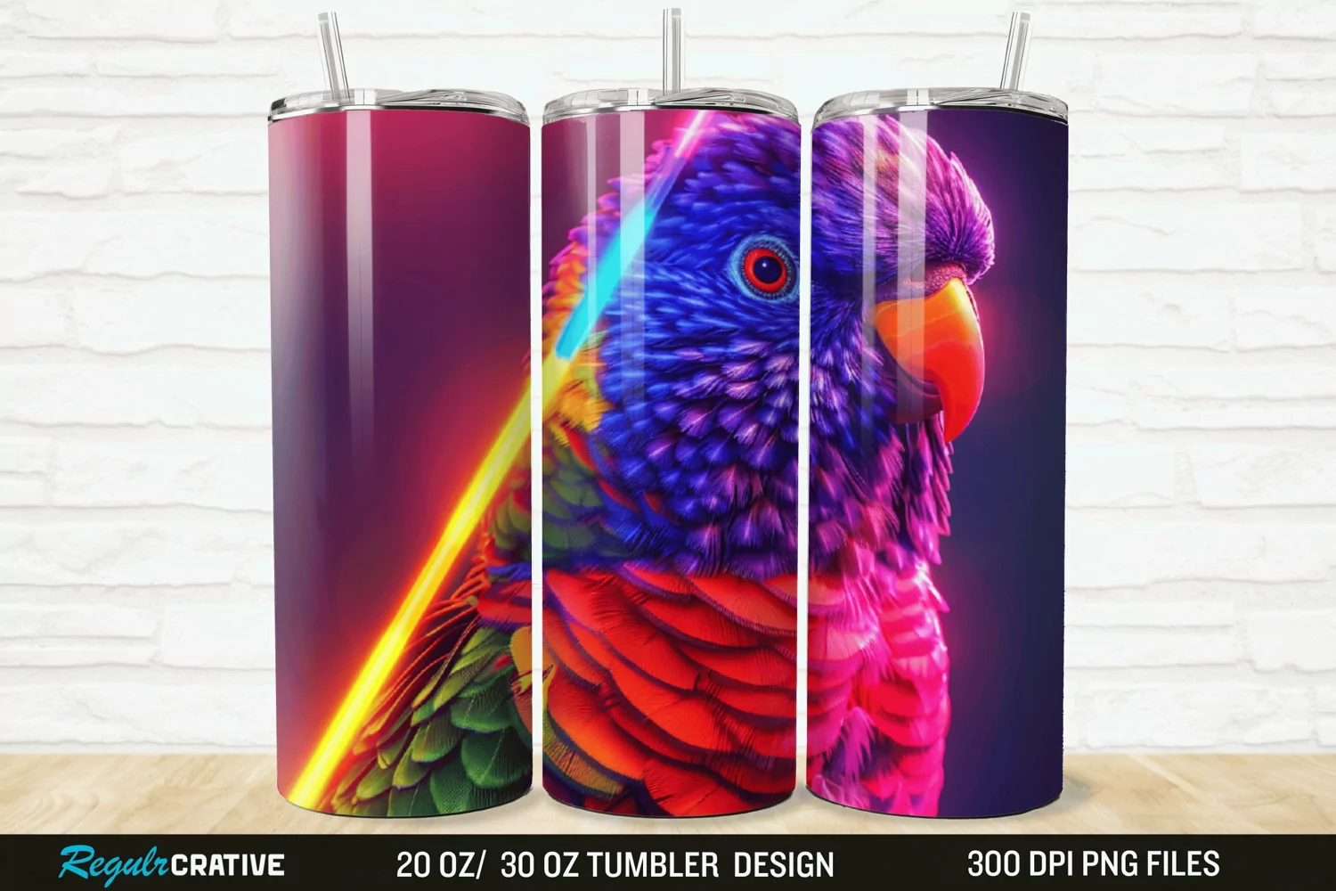 3D Lorikeet Parrot 20/30oz Skinny Tumbler product image 1