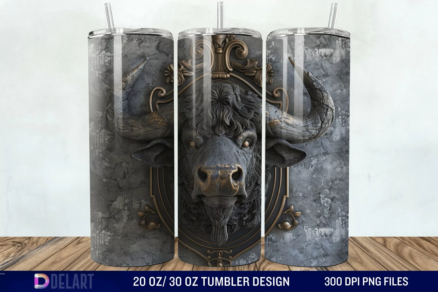 3D Vintage Buffalo Tumbler Wrap product image 1