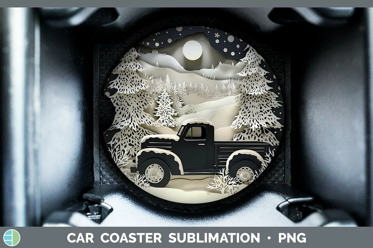 Gorgeous3D Car Coaster design.