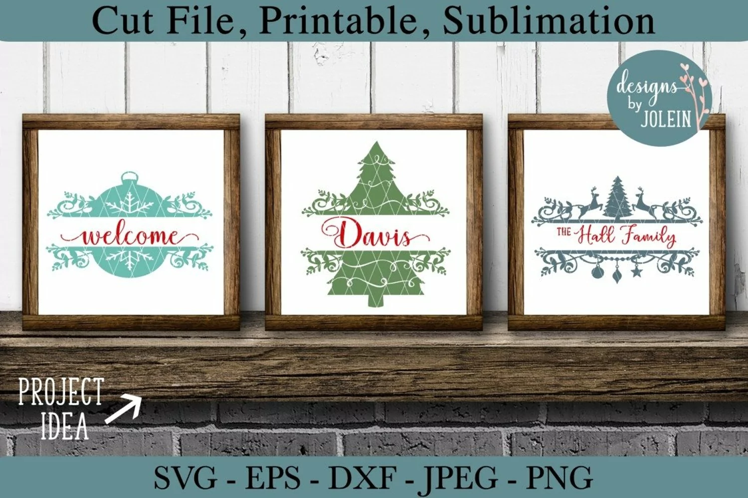 Split Christmas Designs SVG, png, eps, jpeg, DXF, sub product image 1