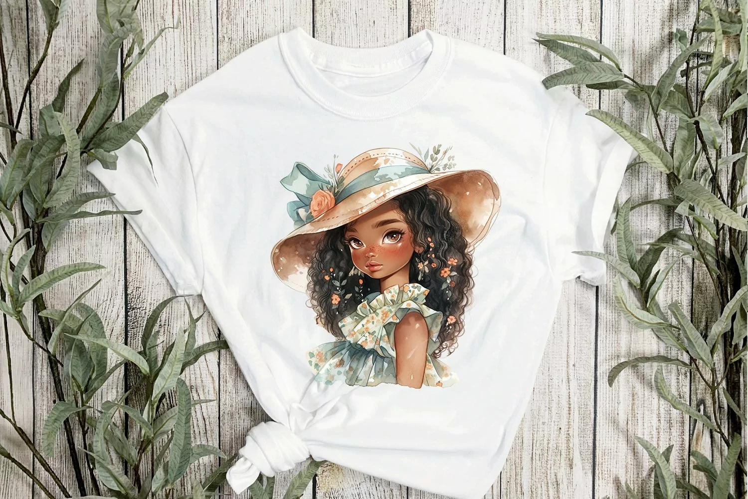 Cottagecore Ebony Girl Sublimation product image 1
