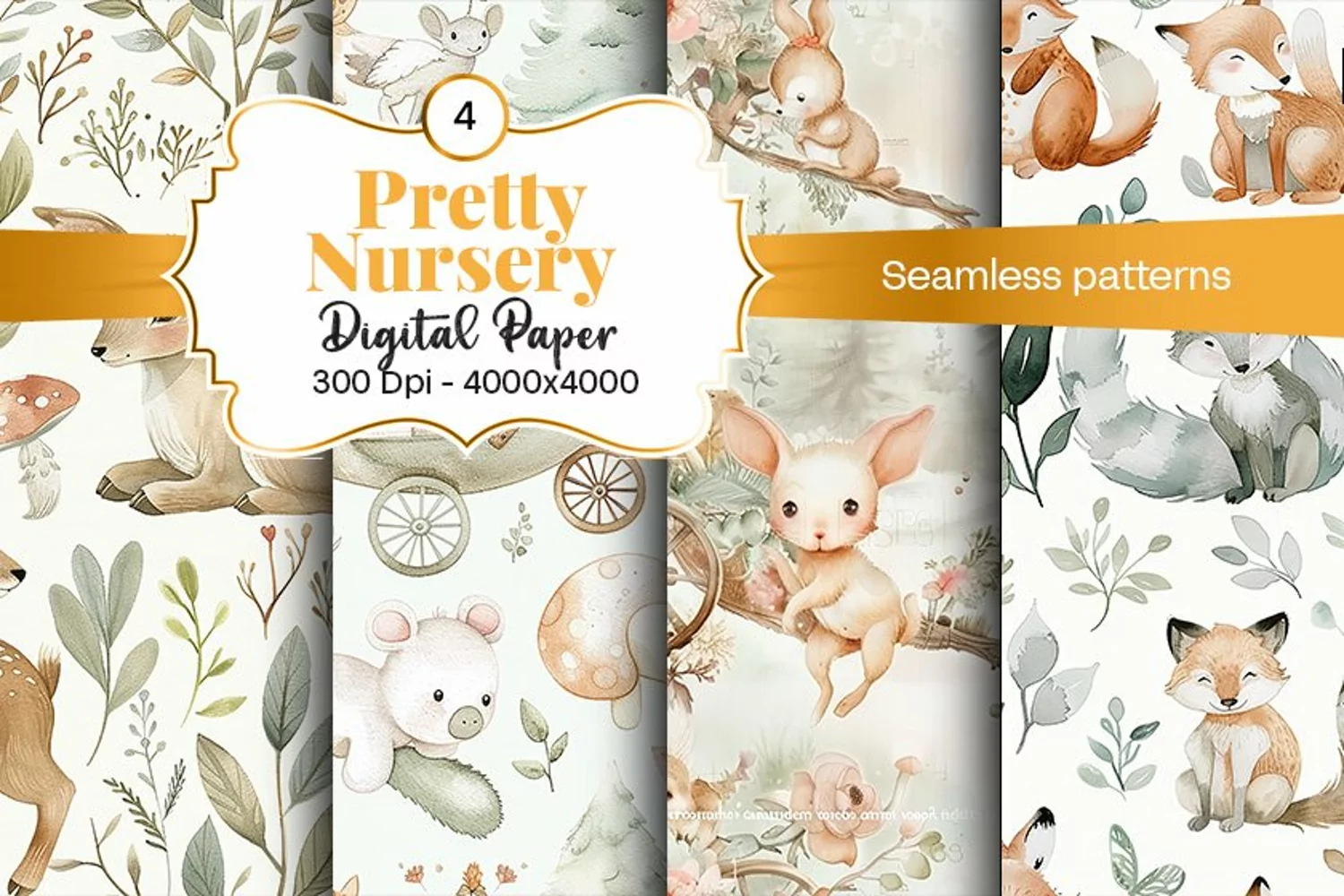 Nursery Seamless patterns and Seamless backgrounds product image 1