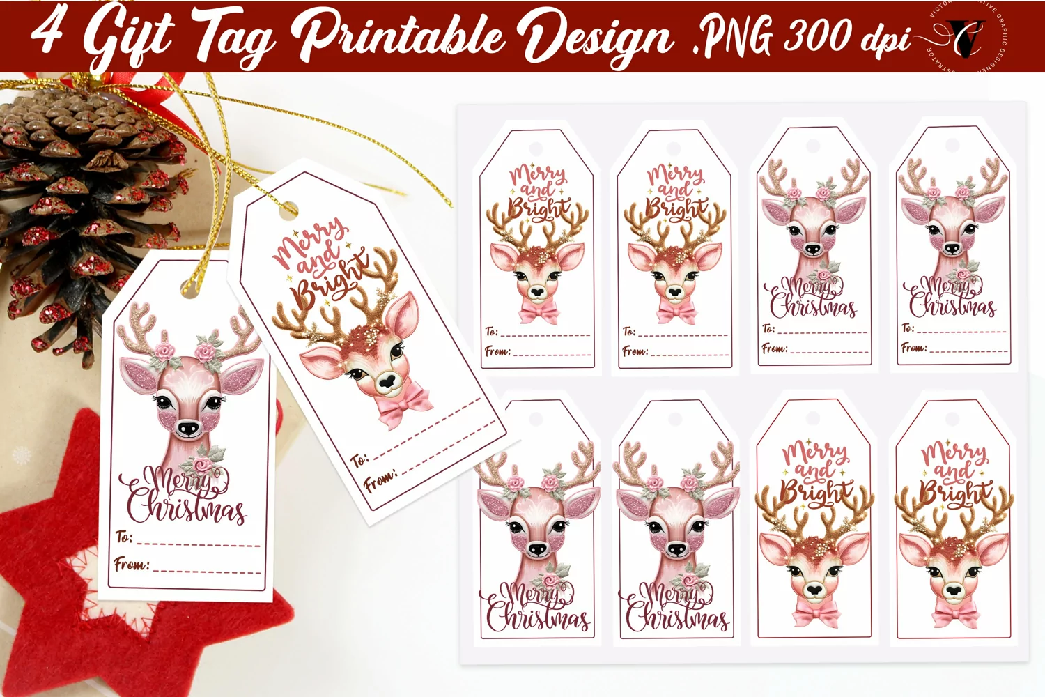 Christmas Gift Tags | Christmas Deer product image 1