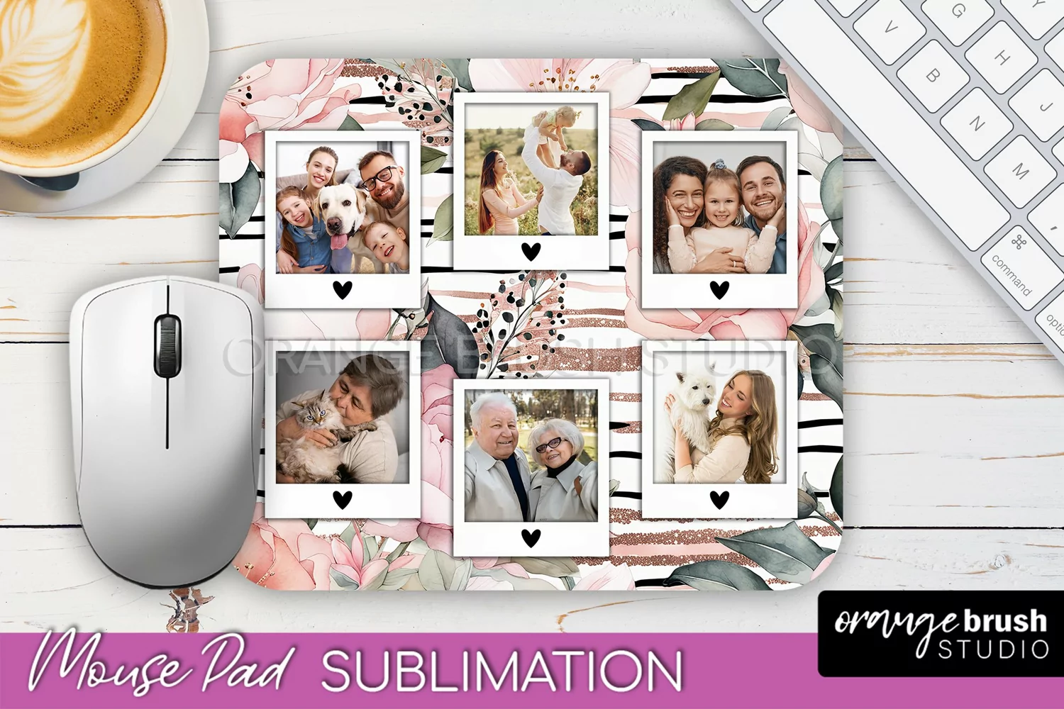 Photo Mouse Pad Sublimation, Floral Mouse Pad Picture Frame product image 1
