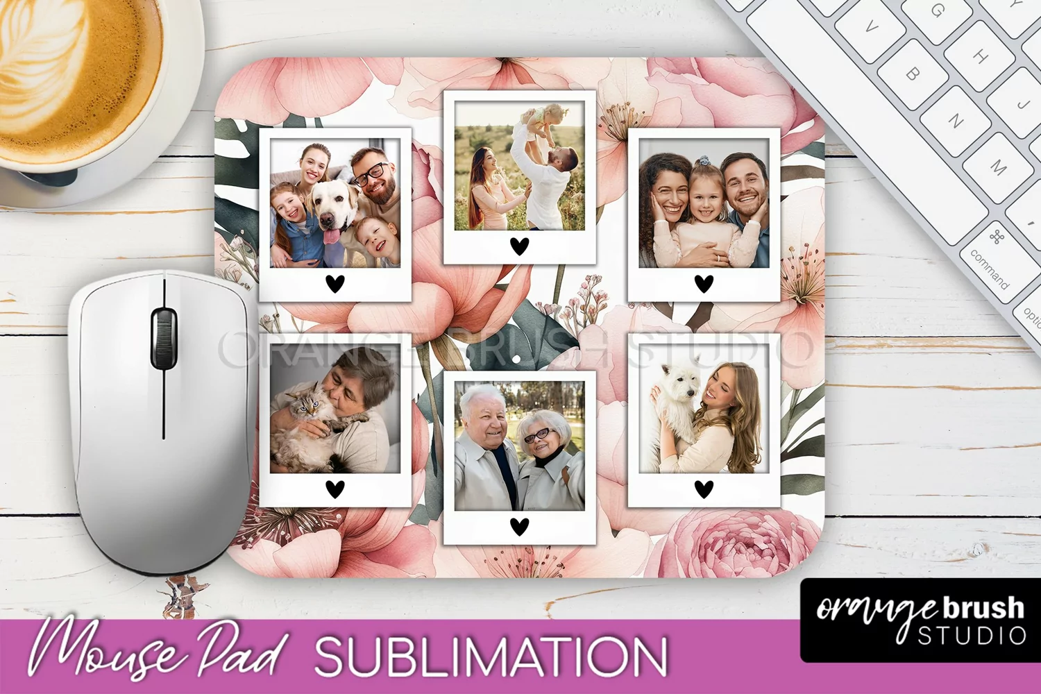 Photo Mouse Pad Sublimation, Floral Mouse Pad Picture Frame product image 1