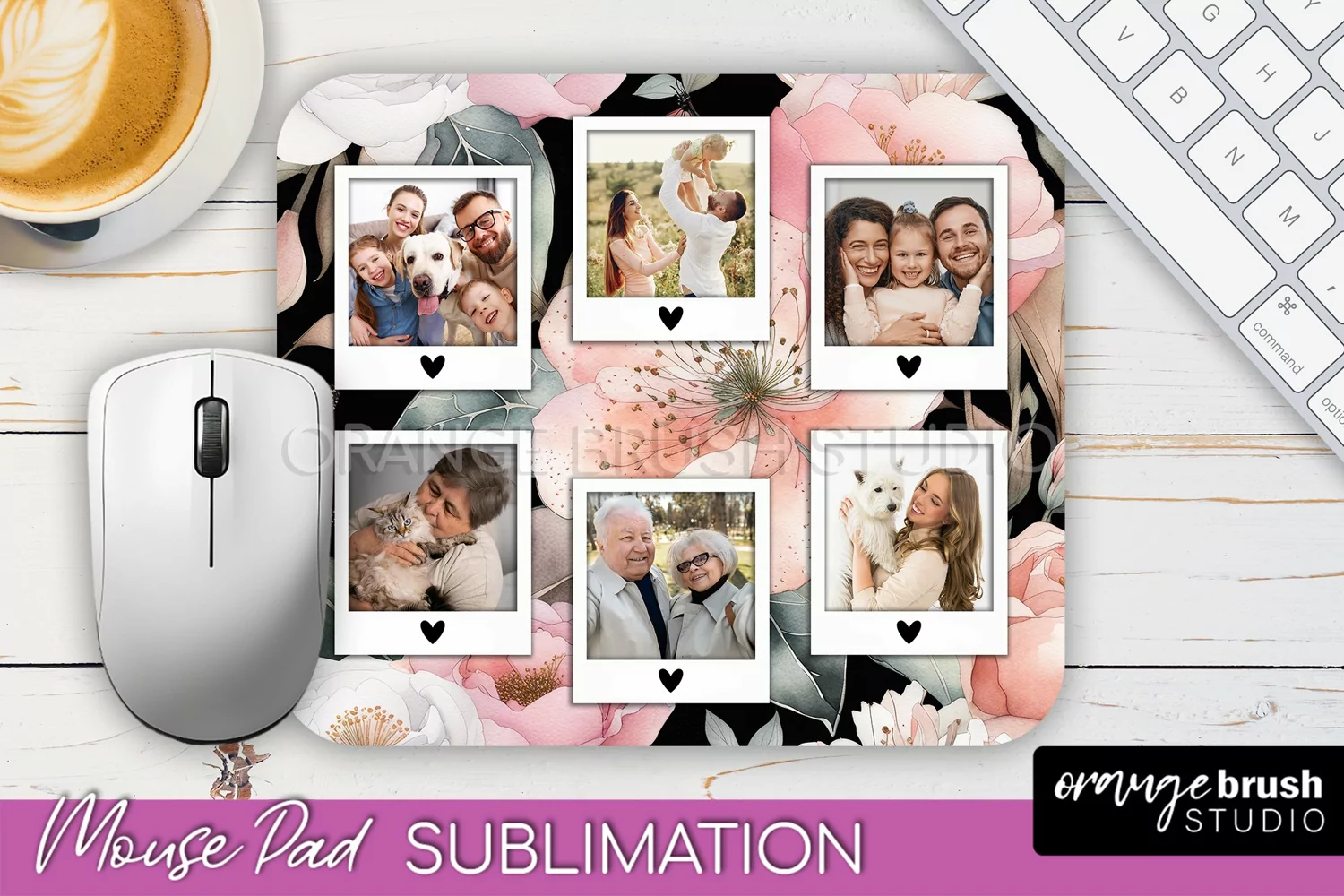 Photo Mouse Pad Sublimation, Floral Mouse Pad Picture Frame product image 1