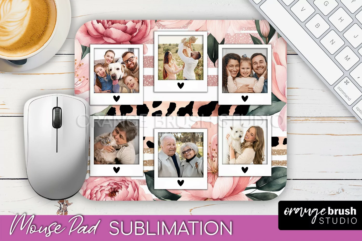 Photo Mouse Pad Sublimation, Floral Mouse Pad Picture Frame product image 1