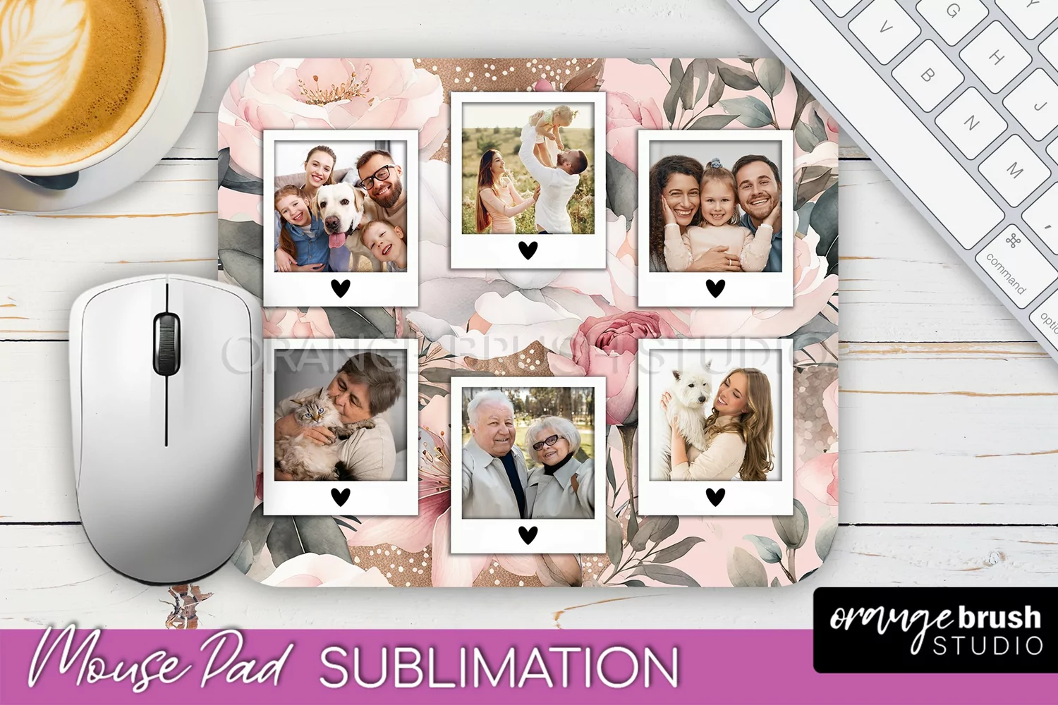 Photo Mouse Pad Sublimation, Floral Mouse Pad Picture Frame product image 1