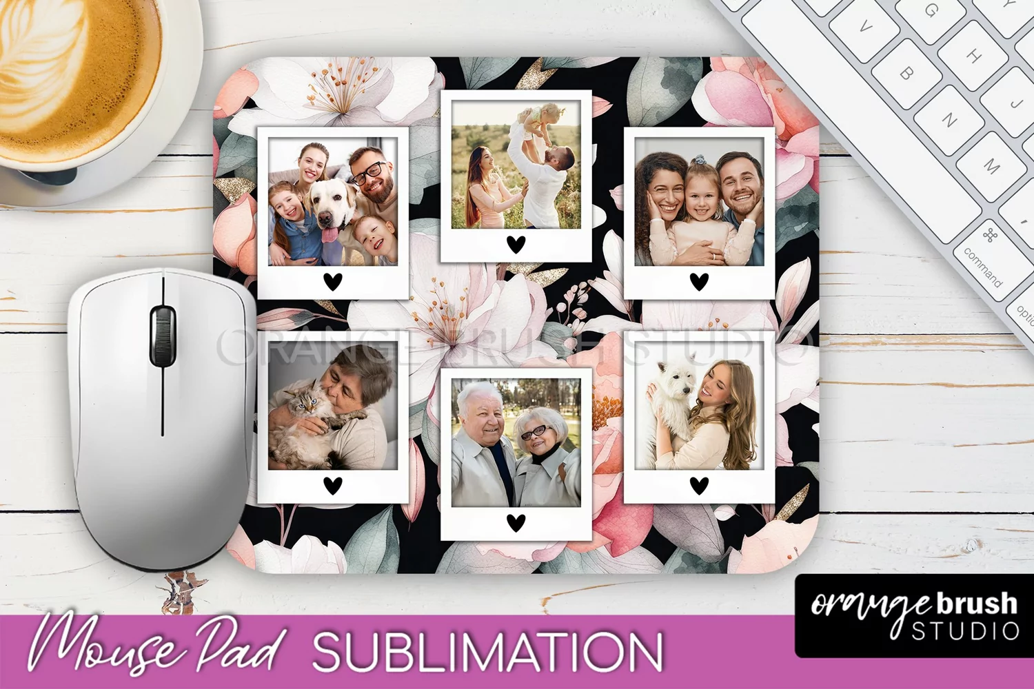 Photo Mouse Pad Sublimation, Floral Mouse Pad Picture Frame product image 1