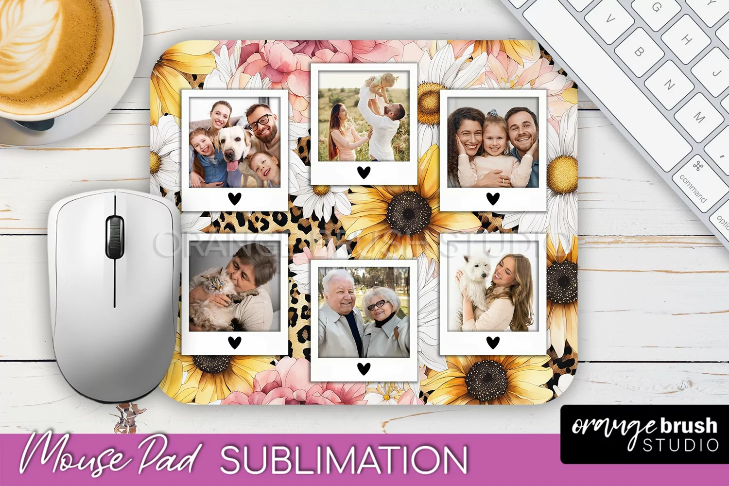 Photo Mouse Pad Sublimation, Floral Mouse Pad Picture Frame product image 1