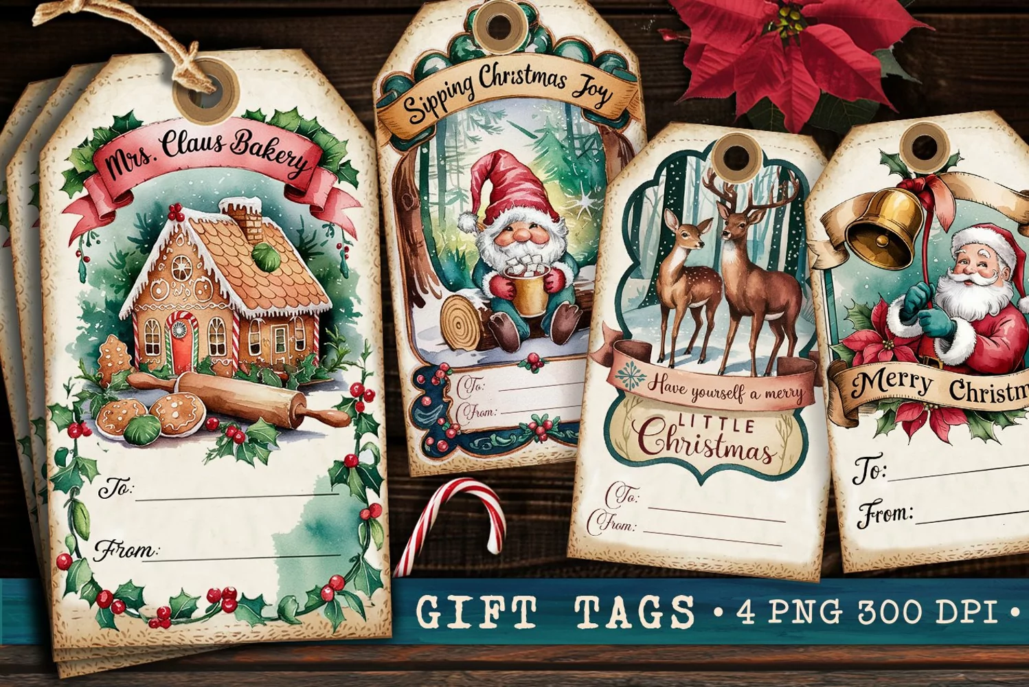 Christmas Gift Tags, Christmas labels, Christmas label tags product image 1