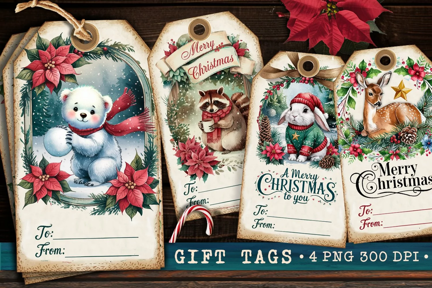 Christmas Gift Tags, Christmas labels, Christmas label tags product image 1