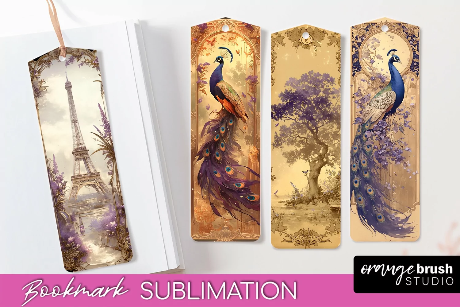 Vintage Scrapbook Bookmark Sublimation - Ephemera Bookmarks product image 1
