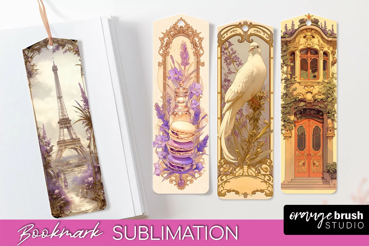 Vintage Scrapbook Bookmark Sublimation - Ephemera Bookmarks product image 1