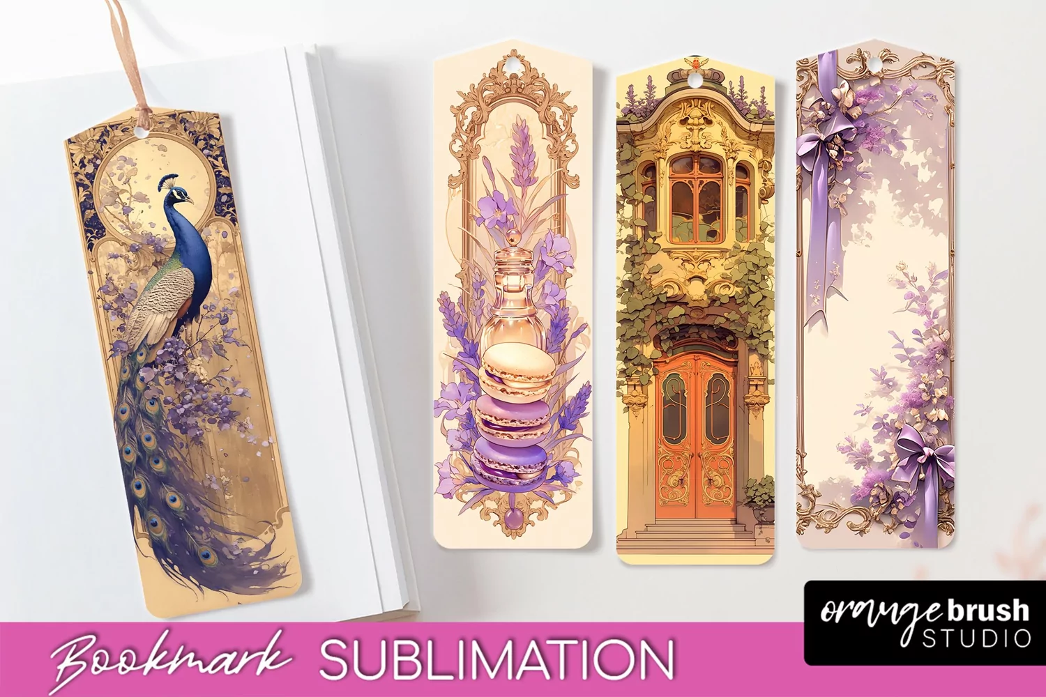 Vintage Scrapbook Bookmark Sublimation - Ephemera Bookmarks product image 1