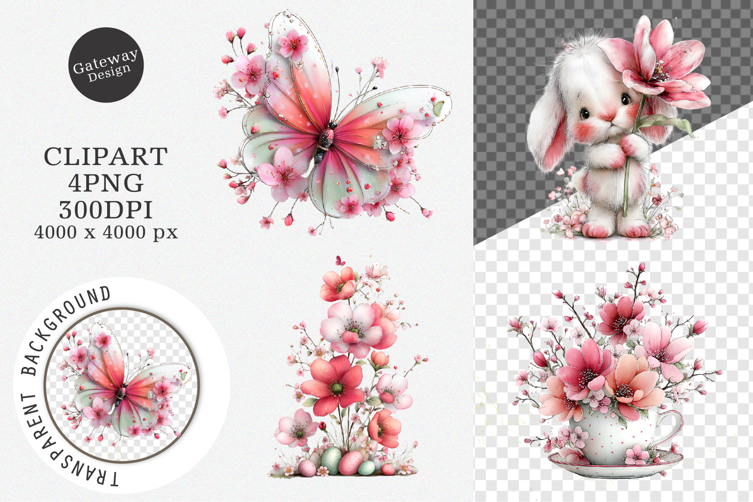 Whimsical spring clipart Png product image 1
