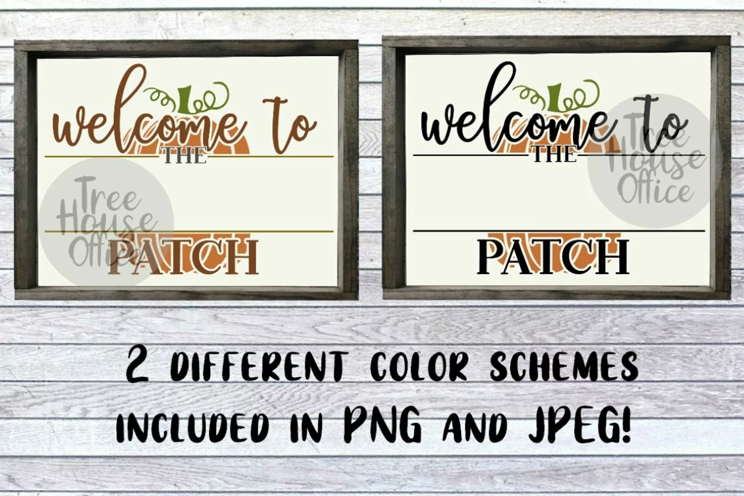 Welcome To Our Patch Front Porch Pumpkin Sign SVG PNG JPEG product image 1
