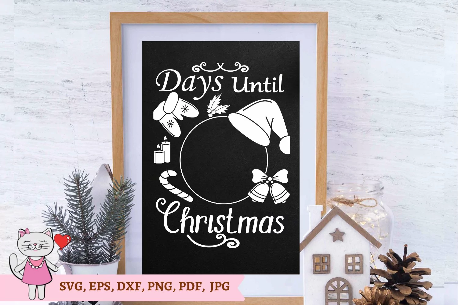 Days Until Christmas SVG, christmas countdown, Cut Files product image 1