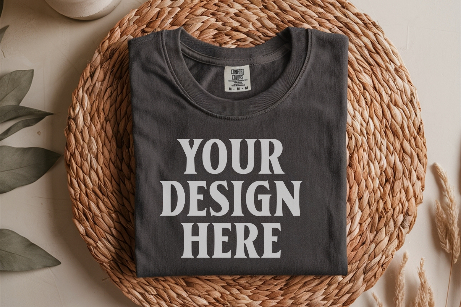 Pepper Comfort Colors 1717 Folded Tshirt Mockups product image 1