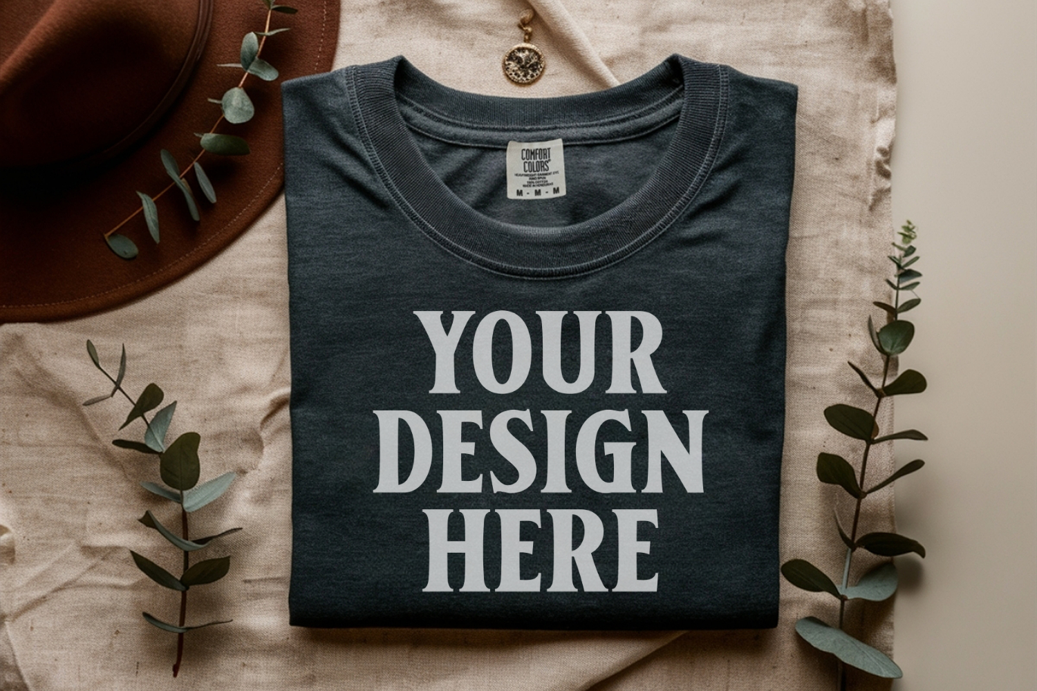 Pepper Comfort Colors 1717 Folded Tshirt Mockups product image 1