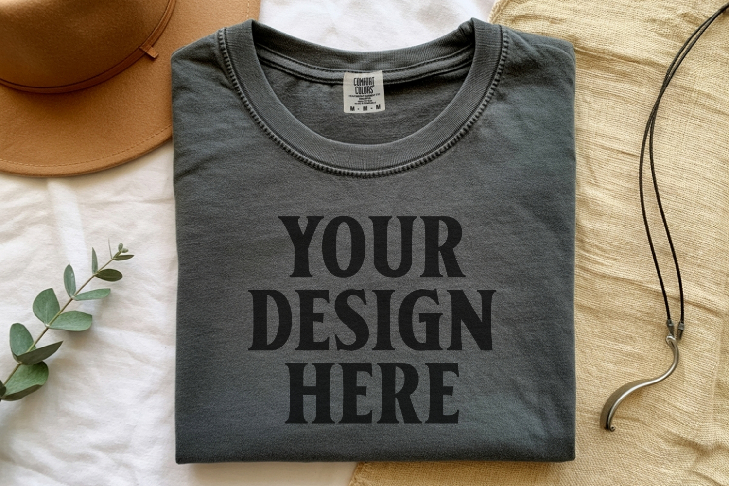 Pepper Comfort Colors 1717 Folded Tshirt Mockups product image 1