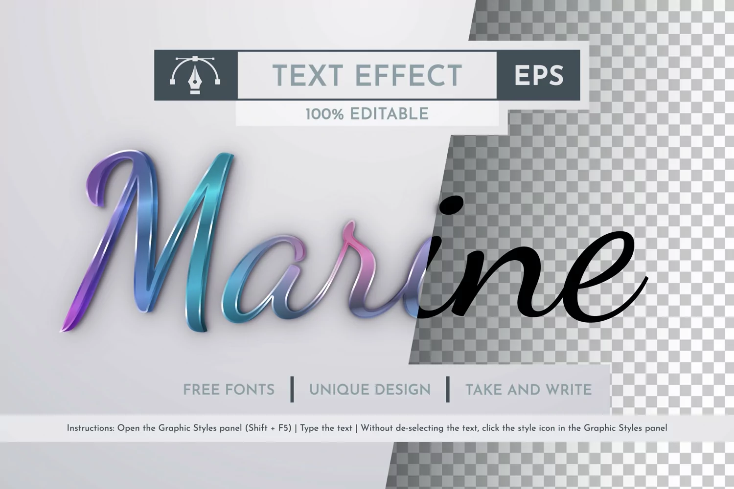 Marine - Editable Text Effect, Font Style product image 1